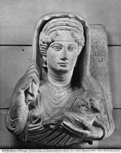 Funerary relief of mother and child, from Palmyra, Syria by Syrian School