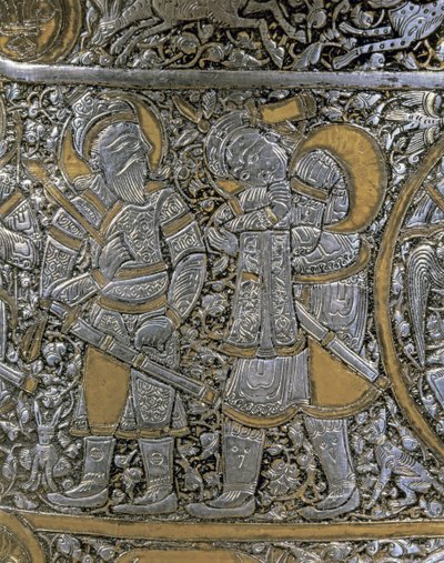 Mameluke Knights: Detail of a Silver Vase, Syria by Syrian School