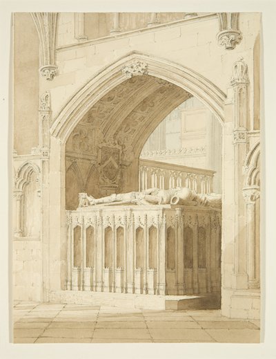 Tomb of Robert Fitzharding, died 1170, in Bristol Cathedral by T.H. Clarke