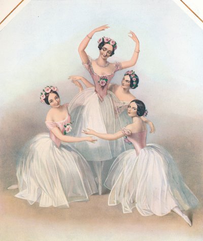 The Celebrated Pas De Quatre: composed by Jules Perrot, c1850 by TH Maguire