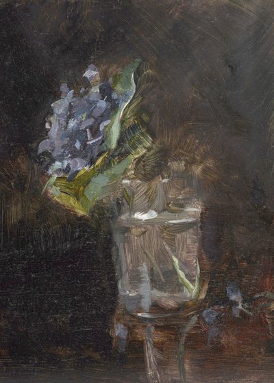 Bouquet of Violets in a Vase (1882) by TOULOUSE LAUTREC