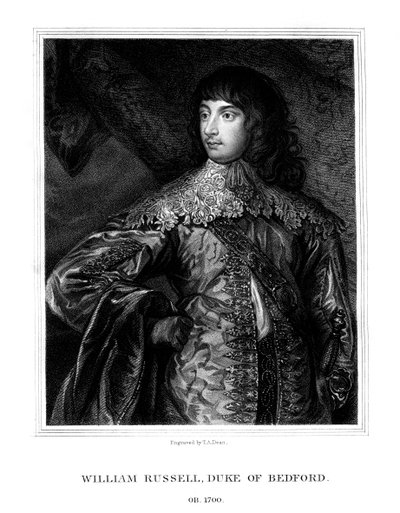 William Russell, 1st Duke of Bedford, British soldier by T. A. Dean