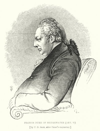 Francis, Duke of Bridgewater, Aet 70 by T. D. (after) Scott