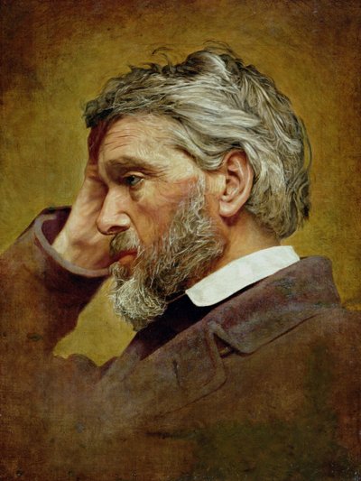 Portrait of Thomas Carlyle (1795-1881) 1866 by T. Henderson