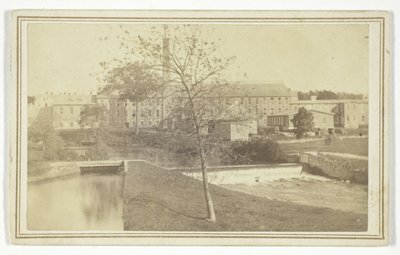 Untitled (River with Falls and Factory Building) by T. Holmes