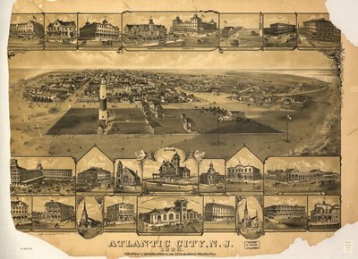 Atlantic City, N.J. 1880 by T. J. Shepherd Landis