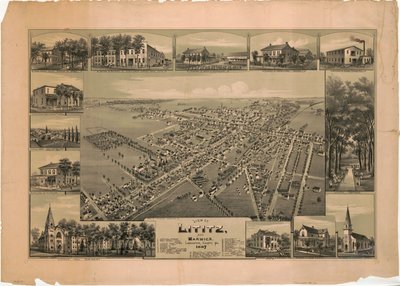 View of Lititz and Warwick, Lancaster County, Pa. : 1887 by T. M. Fowler