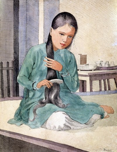 Woman at Her Toilet by Tô Ng?c Vân