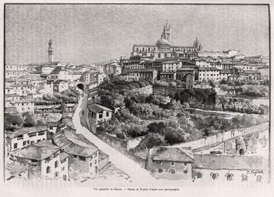 General view of Siena (Italy) (engraving by Taylor to illustrate the story 