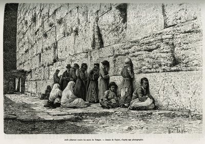 Jews Weeping Against the Walls of the Temple (engraving by Taylor, to illustrate La Syria d