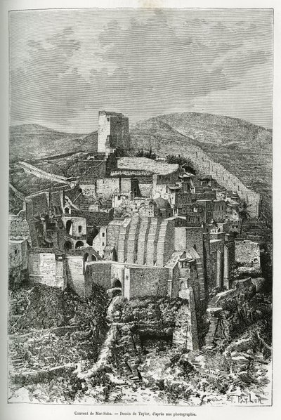 The convent of Mar-Saba (Mar Saba) (Palestine). Taylor