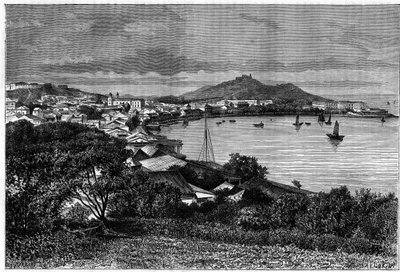 View of Macau Bay. Engraving after a Drawing by Taylor, in Le Tour du Monde, Nouveau journal des Voyages, Edited by Edouard Charton, Paris by T Taylor