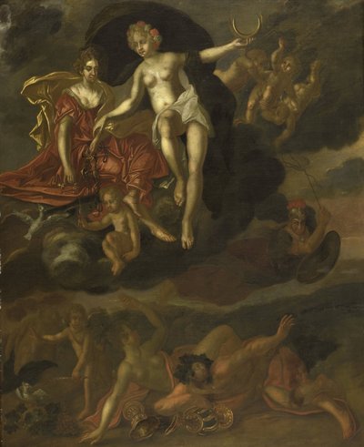 Diana and Virtus Punish Venus and Bacchus by T. van Malsen
