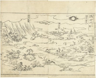 Eight Views of the Sumida River (Ehon Kojidan) by Tachibana Morikuni