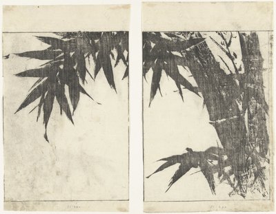 Bamboo (series title: Images in Quick Brushstrokes, Umpitsu soga) by Tachibana Morikuni