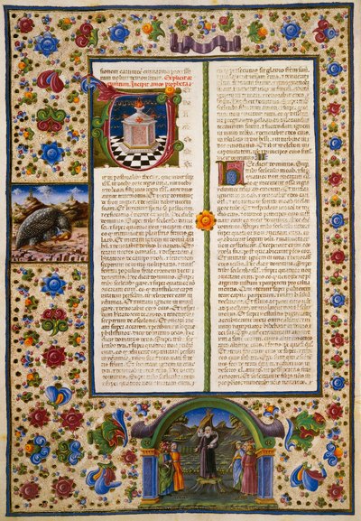 Incipit from First Book of Maccabees, from Volume I of Bible of Borso d