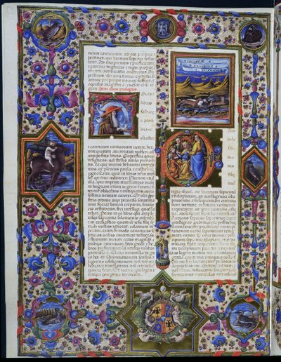 Incipit of Parable of Solomon, from first volume of Bible of Borso d
