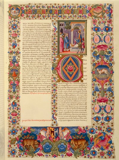 Incipit of the second Book of Chronicles by Taddeo Crivelli