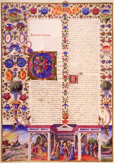 The Book of Ecclesiastes, from Volume I of Bible of Borso d