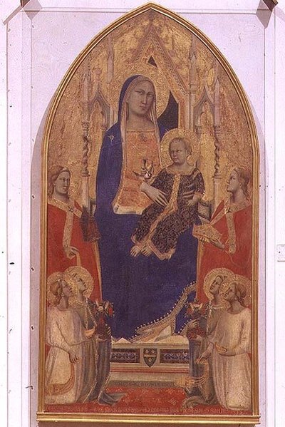 Madonna and Child Enthroned with SS. Mary Magdalene, Catherine of Alexandria and angels by Taddeo Gaddi