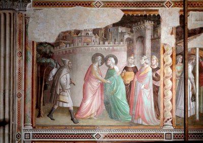 The Life of the Virgin: Meeting of Joachim and Anne at the Golden Gate by Taddeo Gaddi