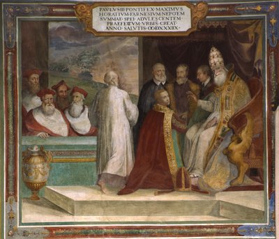 Pope Paul III blessing his nephew Horace Farnese by Taddeo Zuccari