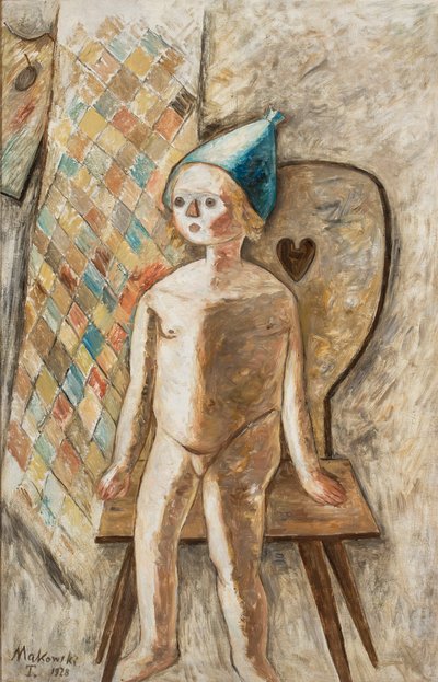 Nude of a Girl in a Blue Cap by Tadeusz Makowski
