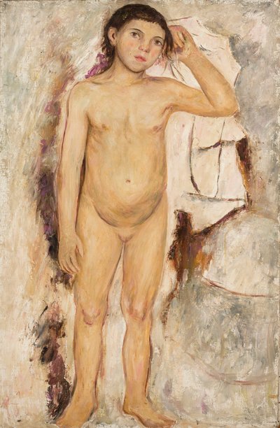 Nude Girl with Raised Arm by Tadeusz Makowski