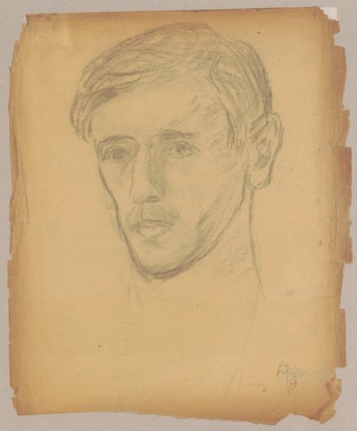 Self-Portrait - Head 3/4 to the Left by Tadeusz Makowski