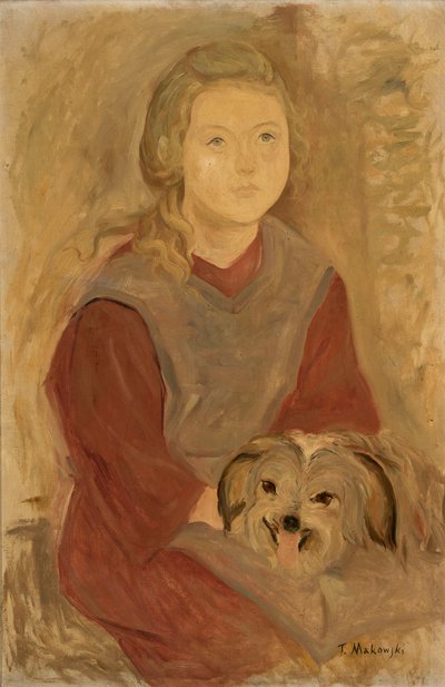 Girl with a Dog by Tadeusz Makowski