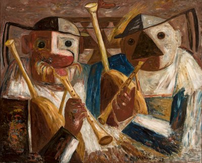 Kobziarze (Bagpipe Players) by Tadeusz Makowski