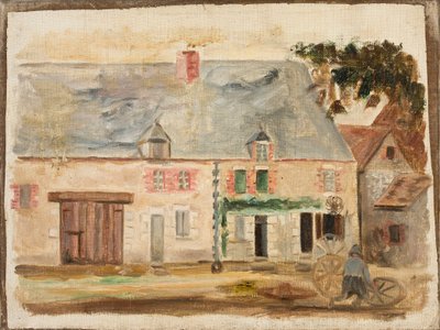 Wheelwright in Front of a House by Tadeusz Makowski