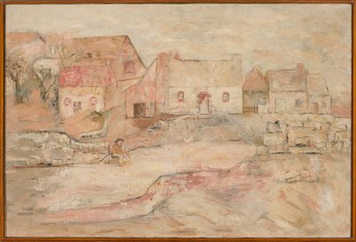 Breton Landscape with a Seated Man by Tadeusz Makowski