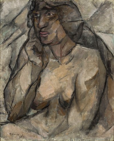 Study of a Nude (Female Half-Nude) by Tadeusz Makowski