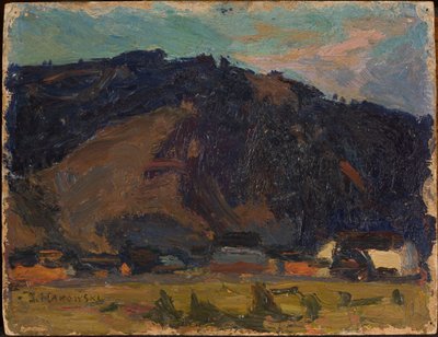 View of a Village Against a Mountain by Tadeusz Makowski