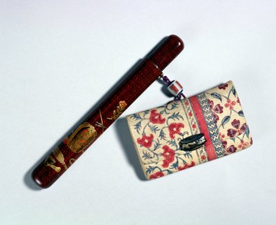 Tobacco Pouch and Pipe Holder, Japanese, 19th Century by Taishin Ikeda
