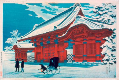 The Red Gate of Hongo in the Snow by Takahashi Hiroaki