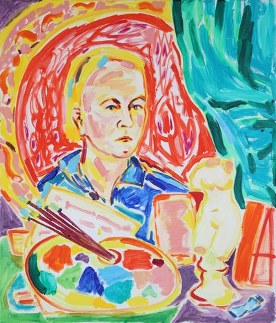 Colorful Studio Self Portrait by Tamara Jare