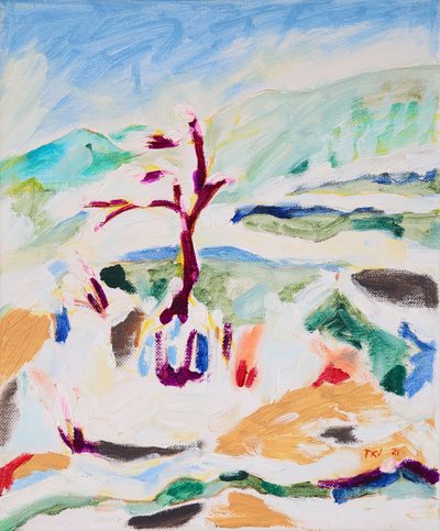 Colorful Tree Landscape by Tamara Jare