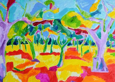 Vibrant Summer Trees by Tamara Jare