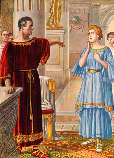 Augustus punishing his daughter Julia by Tancredi Scarpelli