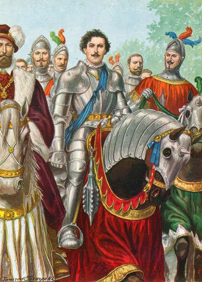 Ettore Fieramosca after the battle of Barletta in 1503 by Tancredi Scarpelli