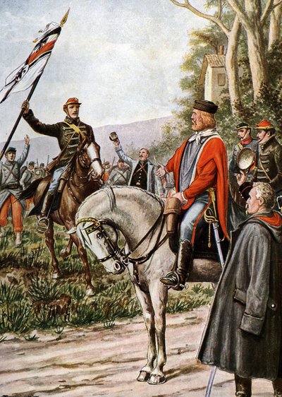 Franco-Prussian War of 1870: Italian Patriot Giuseppe Garibaldi during the Battles of Dijon by Tancredi Scarpelli