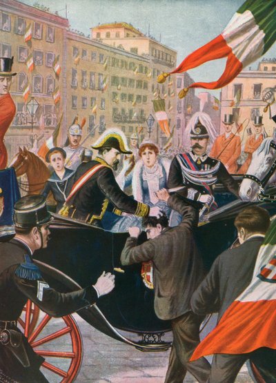 Giovanni Passanante makes an attempt on the life of king Umberto I by Tancredi Scarpelli