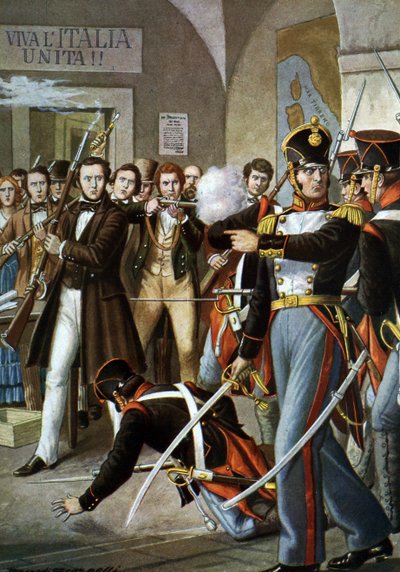 Insurrectional Movements of 1830: The Arrest of Ciro Menotti by Tancredi Scarpelli