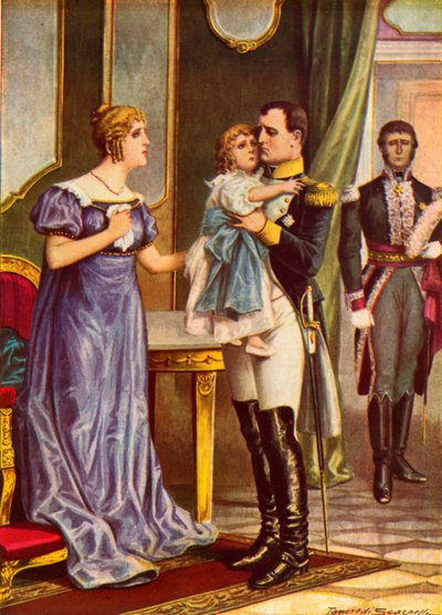 Napoleon saying goodbye to his family as he leaves for Elba by Tancredi Scarpelli