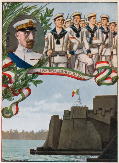The Castle of Tripoli on which the Italian Marines Raised the Tricolore by Tancredi Scarpelli