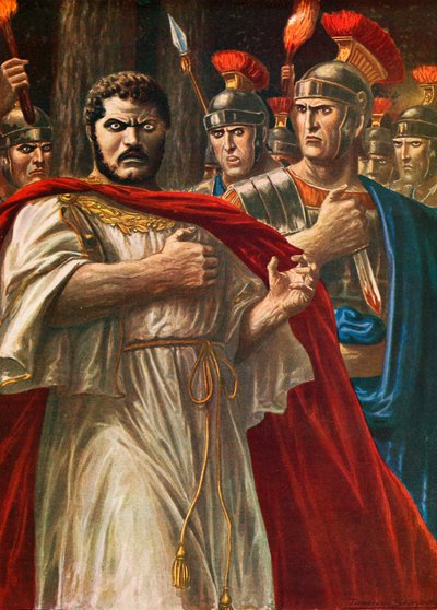 The Emperor Caracalla About to be Killed by Julius Martialis by Tancredi Scarpelli