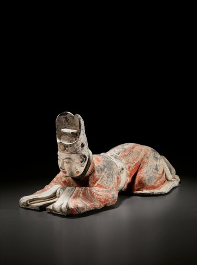 Kowtowing court official, Early Tang dynasty, 7th-8th century by Tang Dynasty Chinese School