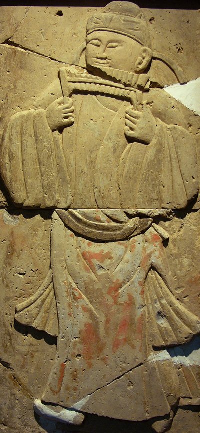 Terracotta Stele with Musician, Tang Dynasty by Tang Dynasty Chinese School